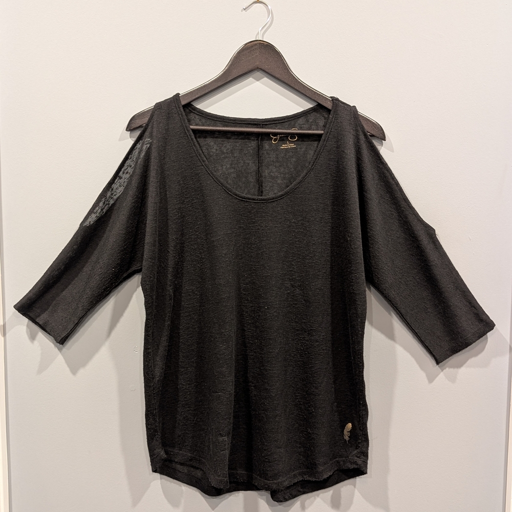 Jessica Simpson Black Women's Top With Open Shoulders